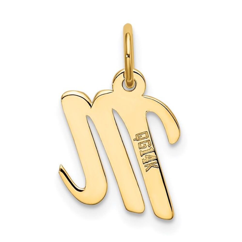 Kazi Luxury 14k Yellow Gold Small Script Letter M… - image 3